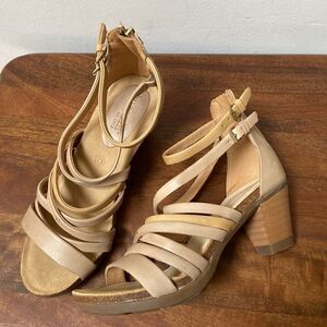 bussola La Jolla Strappy Sandal Heels Leather Size 38EU